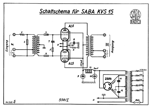 KVS15; SABA; Villingen (ID = 2338286) Ampl/Mixer