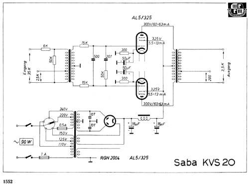 KVS20; SABA; Villingen (ID = 1800455) Ampl/Mixer