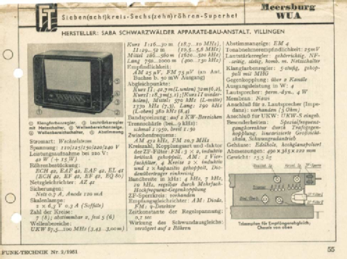 Meersburg WUA2; SABA; Villingen (ID = 1785466) Radio