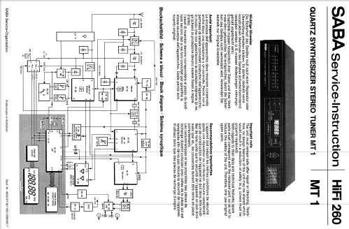 Quartz Synthesizer Stereo Tuner MT1; SABA; Villingen (ID = 2246008) Radio
