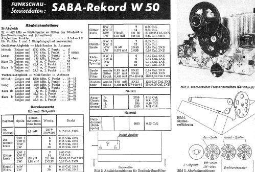 Rekord W50; SABA; Villingen (ID = 1017353) Radio