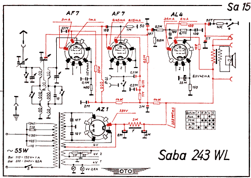 S-243WL 243WL; SABA; Villingen (ID = 3018379) Radio