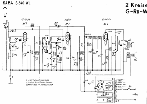 S-340WL 340WL; SABA; Villingen (ID = 3075497) Radio