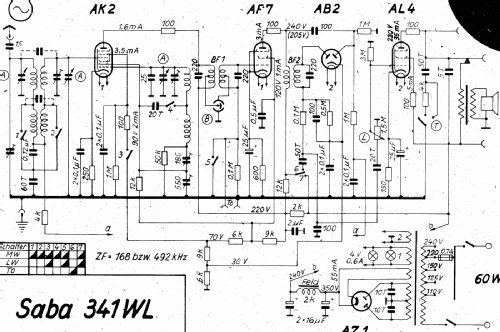 S-341WL 341WL; SABA; Villingen (ID = 3051053) Radio