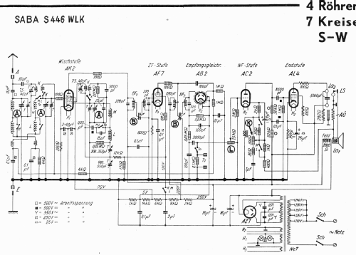 S-446WLK 446WLK; SABA; Villingen (ID = 3078827) Radio