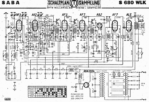 S-680WLK 680WLK; SABA; Villingen (ID = 3108442) Radio