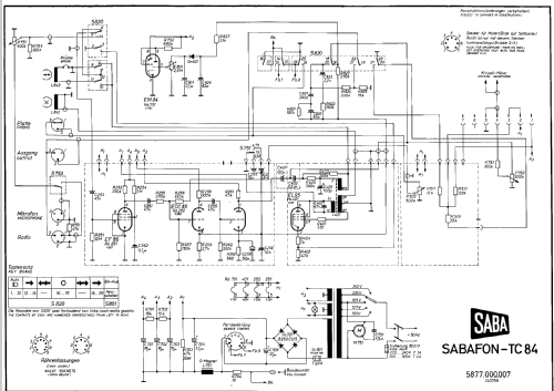Sabafon TK84; SABA; Villingen (ID = 298366) R-Player