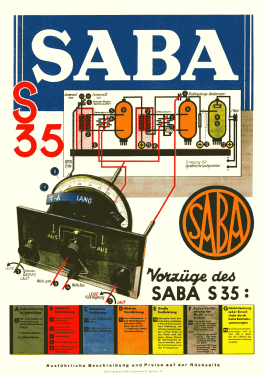 Sabaphon T35 W; SABA; Villingen (ID = 2838454) Radio