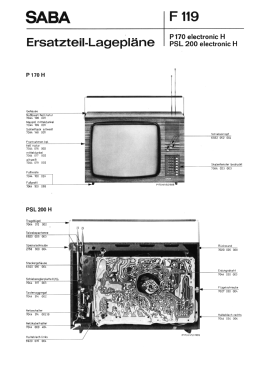 Schauinsland P170 electronic H; SABA; Villingen (ID = 3072779) Television