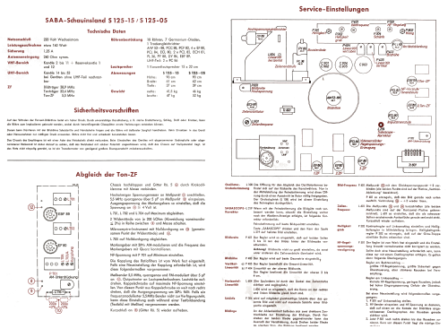 Schauinsland S125-05 Automatic; SABA; Villingen (ID = 1581570) Television