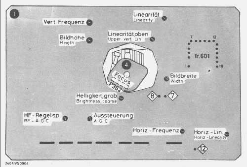 Schauinsland T243 electronic F; SABA; Villingen (ID = 728064) Television