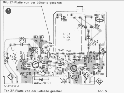 Schauinsland T243 electronic F; SABA; Villingen (ID = 728068) Television