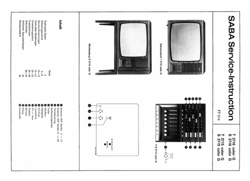 Schauinsland T2715 color G; SABA; Villingen (ID = 2630797) Television