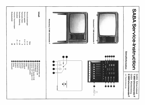 Schauinsland T3600 Telecommander F; SABA; Villingen (ID = 2627995) Television