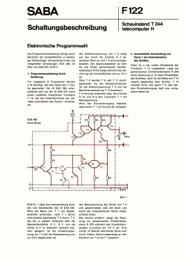 Schauinsland Telecomputer T 244; SABA; Villingen (ID = 2847332) Television