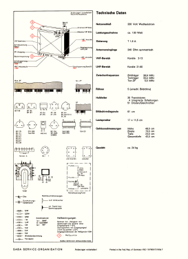 Schauinsland Telecomputer T 244; SABA; Villingen (ID = 2847346) Television