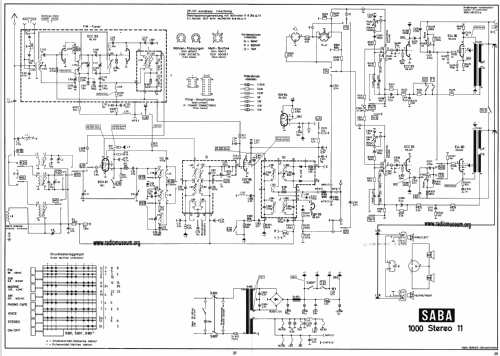 1000 Stereo 11; SABA; Villingen (ID = 23562) Radio