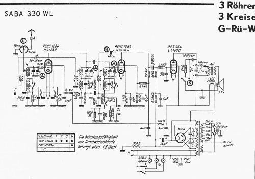 Synchron-Selektiv 330WL-H; SABA; Villingen (ID = 3081667) Radio