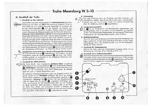 Truhe Meersburg W5 ; SABA; Villingen (ID = 1594945) Radio