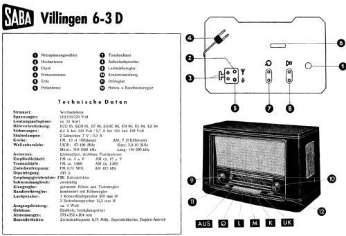 Villingen 6-3D; SABA; Villingen (ID = 216343) Radio