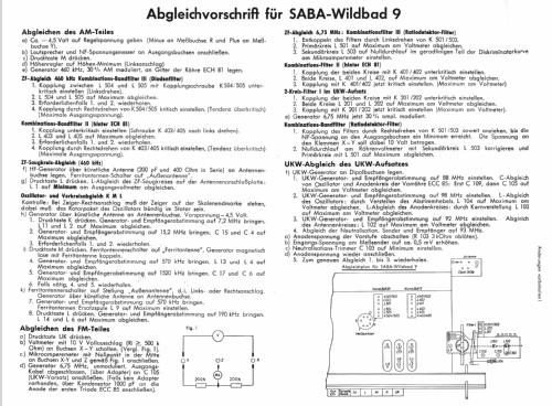 Wildbad 9; SABA; Villingen (ID = 27389) Radio