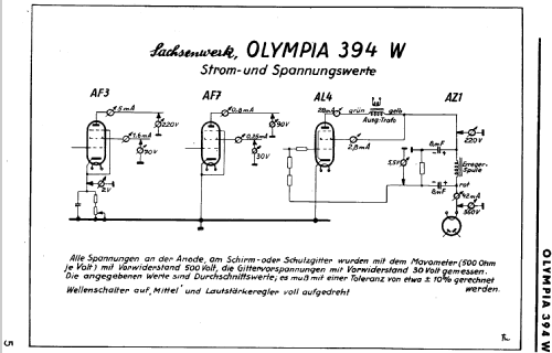 Olympia 394W; Sachsenwerk bis 1945 (ID = 436230) Radio