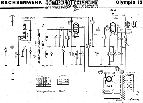 Olympia 12; Sachsenwerk bis 1945 (ID = 3044776) Radio