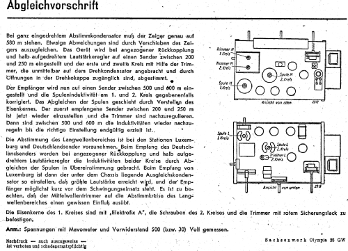 Olympia 23GW; Sachsenwerk bis 1945 (ID = 3044493) Radio