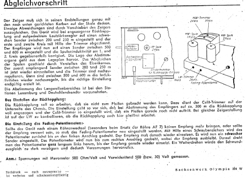 Olympia 384W; Sachsenwerk bis 1945 (ID = 3046767) Radio