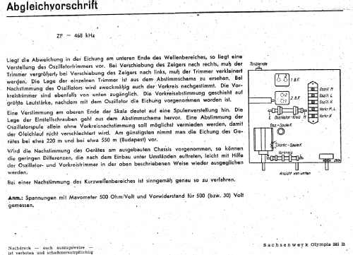 Olympia 385B; Sachsenwerk bis 1945 (ID = 3045670) Radio