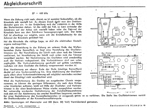 Olympia-Super 65; Sachsenwerk bis 1945 (ID = 3045531) Radio