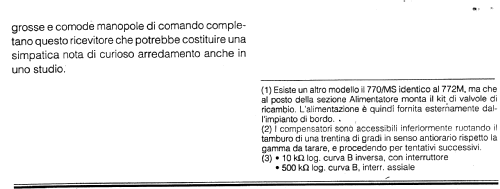 Communications Receiver 772M; SAFAR Società (ID = 861550) Mil Re