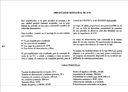 Amplificador monoaural de 10 W. SK-4 ; Sales-Kit; Barcelona (ID = 1853873) Kit