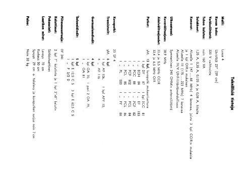 Luxus 4 ; Salora; Salo (ID = 2077548) Television