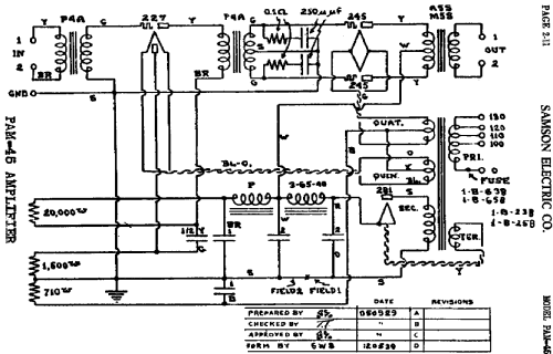 PAM-45 Ampl/Mixer Samson Electric Co., Massachusetts, build ...