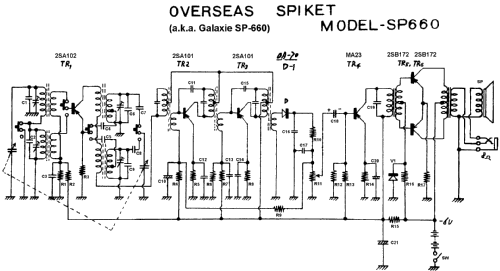 Overseas Spiket Transistor Six SP660; Sanritsu Electric Co (ID = 384521) Radio