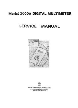 Auto Ranging Digital Multimeter 2000A; Sansei Electronics (ID = 2883602) Equipment