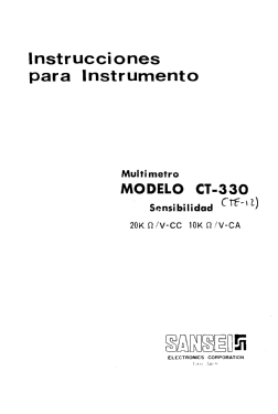 Multimeter CT-330; Sansei Electronics (ID = 2883612) Equipment