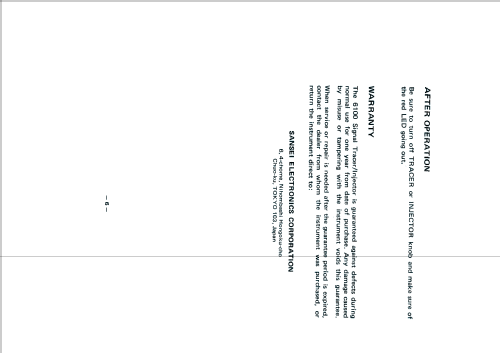 Signal Tracer/Injector 6100; Sansei Electronics (ID = 613192) Ausrüstung