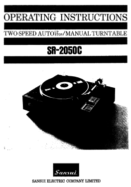 2-Speed Belt-Drive Automatic Turntable SR-2050C; Sansui Electric Co., (ID = 2806557) R-Player