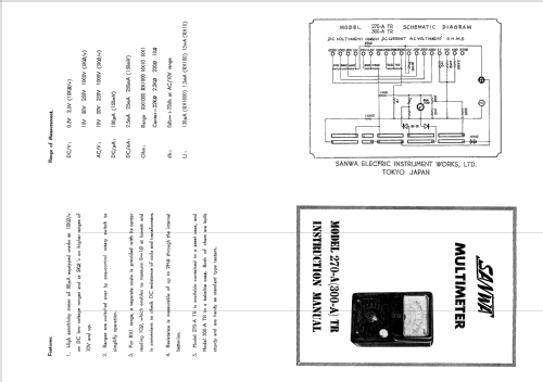 Multimeter 300-ATR; Sanwa Electric (ID = 2175379) Equipment