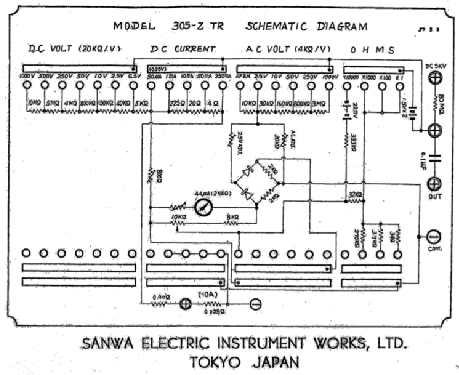 Multimeter 305-ZTR; Sanwa Electric (ID = 2072945) Equipment