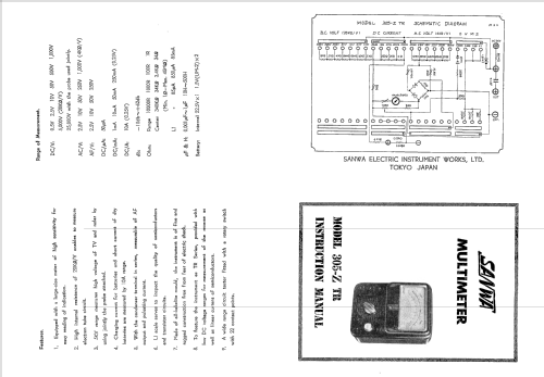 Multimeter 305-ZTR; Sanwa Electric (ID = 2175297) Equipment