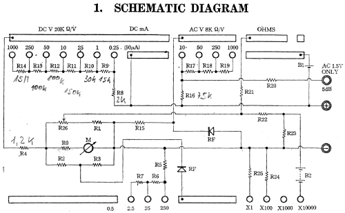 Taschen-Vielfachmeßinstrument SH-63TR; Sanwa Electric (ID = 1425123) Equipment