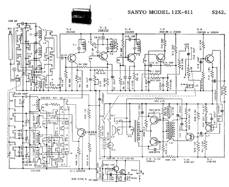 4 Band 12 Transistor 12X-611; Sanyo Electric Co. (ID = 1684668) Radio