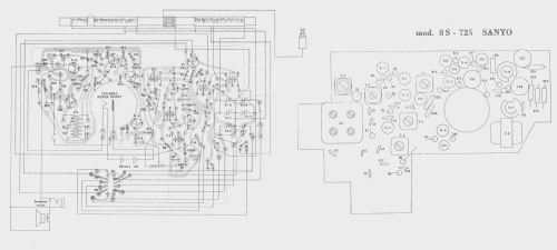 2 Band 8 Transistor 8S-725; Sanyo Electric Co. (ID = 2950546) Radio