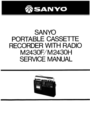 AM/FM Portable Radio Cassette Recorder M-2430F; Sanyo Electric Co. (ID = 2975546) Radio