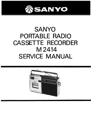 3 Band Stereocast Portable Radio Cassette Recorder M-2414; Sanyo Electric Co. (ID = 2971065) Radio