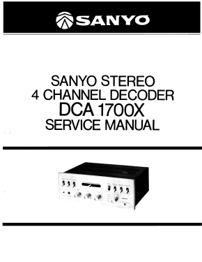 4 Channel Decoder-Amplifier DCA-1700X ; Sanyo Electric Co. (ID = 3003908) Ampl/Mixer