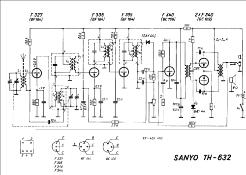 6 Transistor TH-632; Sanyo Electric Co. (ID = 2685508) Radio